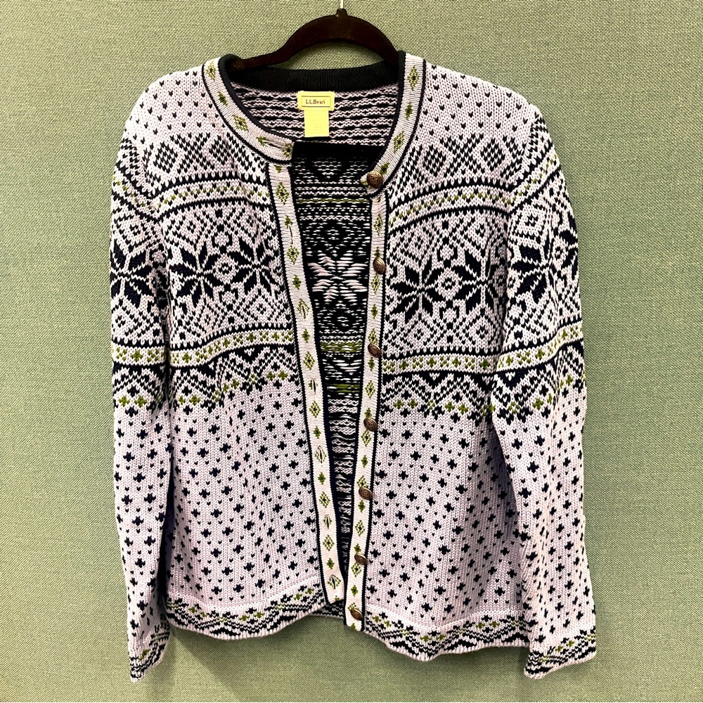 L.L. Bean Button Down Knit Cardigan Sweater